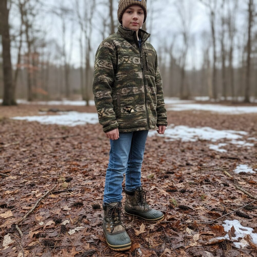 Game Winner Camo Waterproof Duck Boots | Youth Insulated Winter Shoes